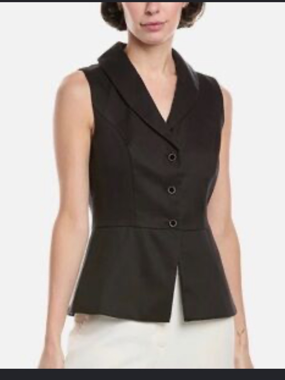 Jason Wu Black Sleeveless Peplum Blazer
